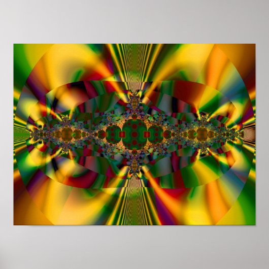 Alleen Wiskunde Cool Abstracte Fine Fractal Art Poster (Voorkant)