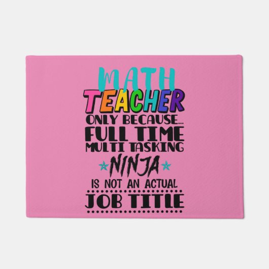 Alleen wiskunde leraar omdat fulltime multitasking deurmat (Voorkant)