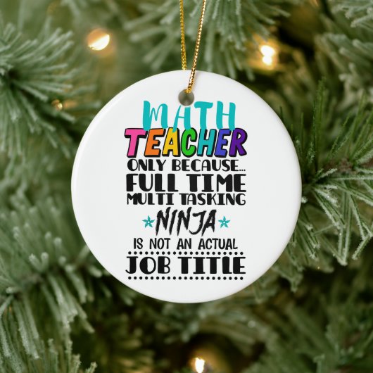 Alleen wiskunde leraar omdat fulltime multitasking keramisch ornament (Boom)