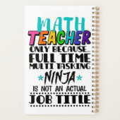 Alleen wiskunde leraar omdat fulltime multitasking planner (Achterkant)