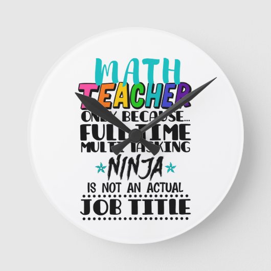 Alleen wiskunde leraar omdat fulltime multitasking ronde klok (Voorkant)