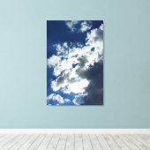 Alleen wolken canvas afdruk (Insitu (Houten vloer))