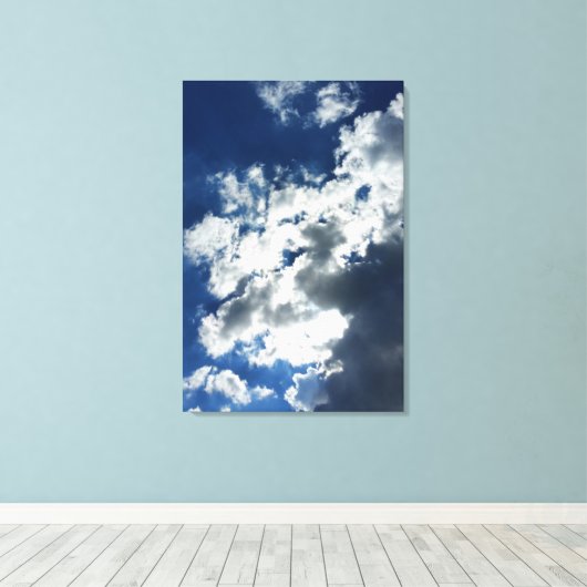 Alleen wolken canvas afdruk (Insitu (Houten vloer))