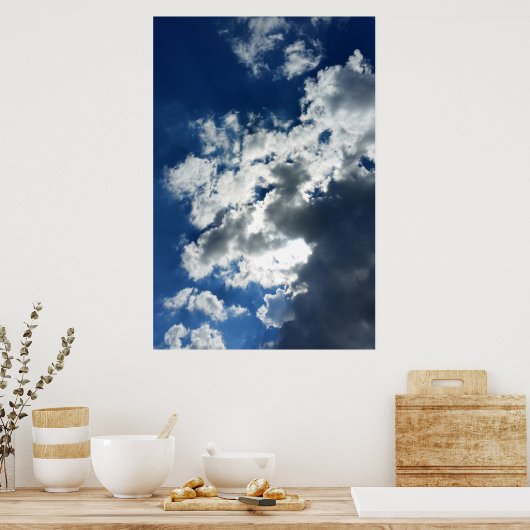 Alleen wolken poster (Keuken)