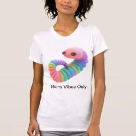 Alleen wormvibes - Schattige Grappig Regenboogworm T-shirt