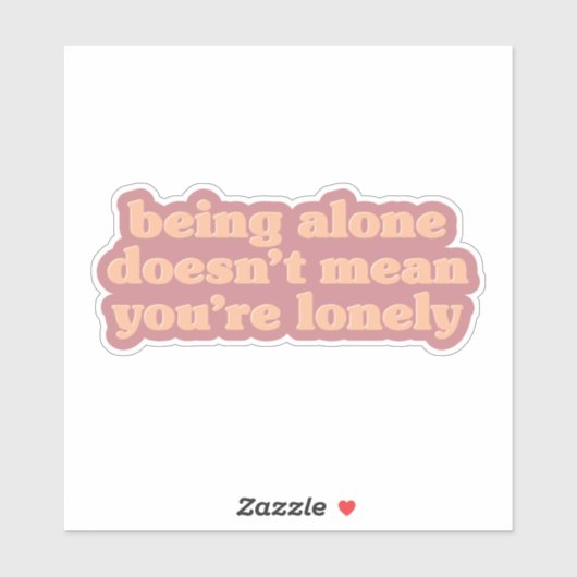 Alleen zijn - Een positieve boodschap voor Solo Li Sticker (Vel)