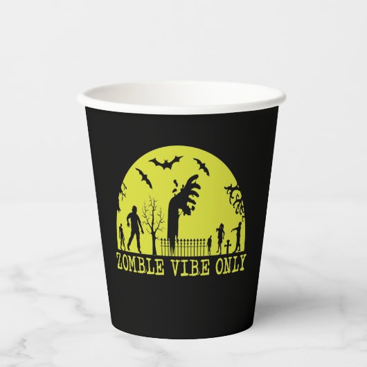 Alleen Zombie Vibes Papieren Bekers (Voorkant)