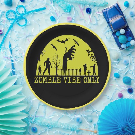 Alleen Zombie Vibes Papieren Bordje (Feest)