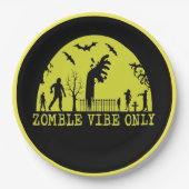 Alleen Zombie Vibes Papieren Bordje (Voorkant)