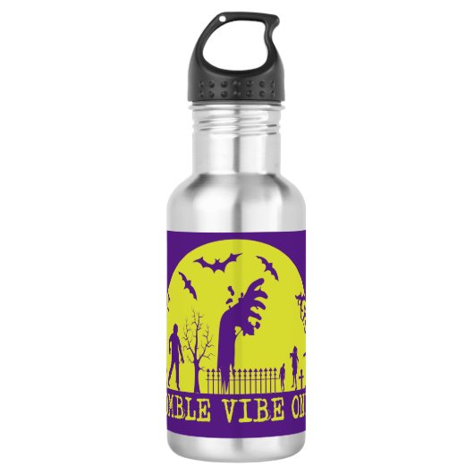 Alleen Zombie Vibes Waterfles (Voorkant)