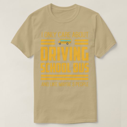 Alleen zorgen over het studeren van schoolbus-retr t-shirt (Design voorkant)