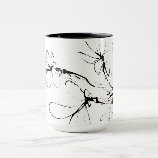 Alleen zwarte en witte Mok (Midden)