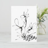 Alleen zwarte en witte notiecards bedankkaart (Staand voorkant)