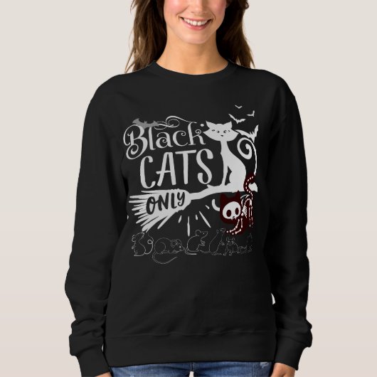 Alleen zwarte kat.b trui (Voorkant)