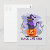 Alleen zwarte kat briefkaart (Voorkant / Achterkant)