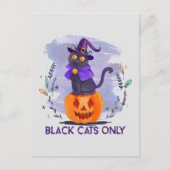 Alleen zwarte kat briefkaart (Voorkant)