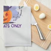 Alleen zwarte kat theedoek (Quarter Fold)