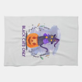 Alleen zwarte kat theedoek (Horizontaal)
