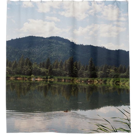 Alleen zwemmen...... douchegordijn (Voorkant)