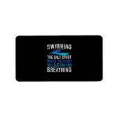 Alleen zwemmen waar de coach zwemt etiket (Voorkant)