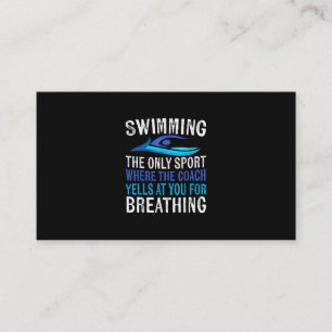 Alleen zwemmen waar de coach zwemt informatiekaartje