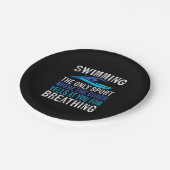 Alleen zwemmen waar de coach zwemt papieren bordje (Gekanteld)