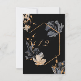 alleenstaand bohemisch bloemetaalnummer RSVP kaartje