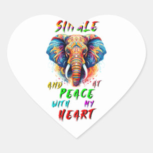 Alleenstaand en in vrede met mijn hart sticker