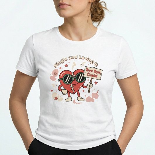 Alleenstaand & Genietend Retro Grappig Canvas Tri-Blend Shirt