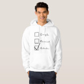 Alleenstaand, getrouwd, Hehehe Grappig Relatie Hoodie (Voorkant volledig)