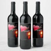 Alleenstaand voor altijd wijn etiket (Flessen)