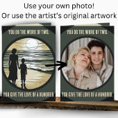 Alleenstaande moeder Dankbaarheid Vaderdag Kaart