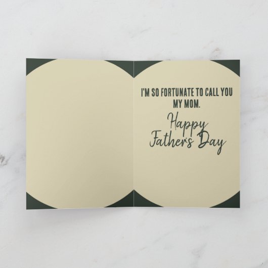 Alleenstaande moeder Dankbaarheid Vaderdag Kaart (Binnen)