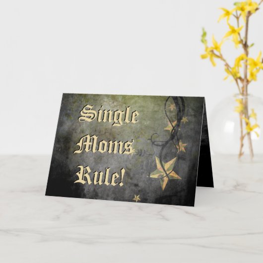 Alleenstaande moeders regel, Moederdag Kaart (Gele Bloem)