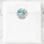 Allegany county seal ronde sticker (Tas)