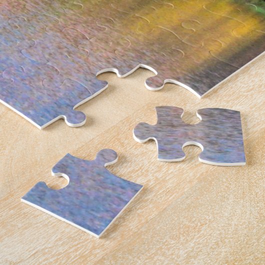 Allegany State Park NY Lake in het najaar Legpuzzel (Zijkant)