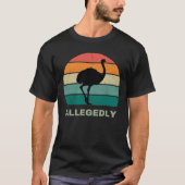 Allegedly Ostritch Retro Sunset T-shirt (Voorkant)