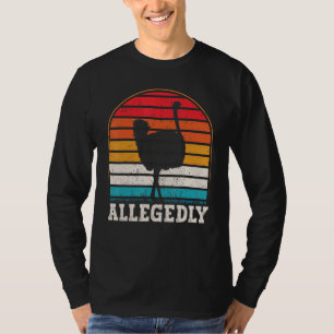 Allegedly Struisvogel Retro Vintage Struisvogel T-shirt
