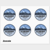 Allegheny Mountains Camping Ronde Sticker (Vel)