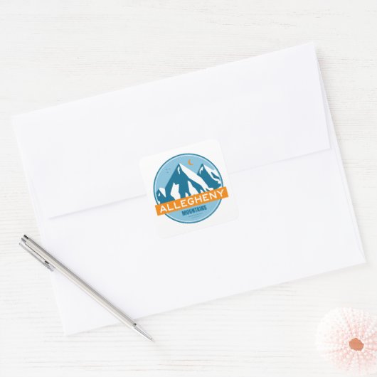 Allegheny Mountains Vierkante Sticker (Envelop)