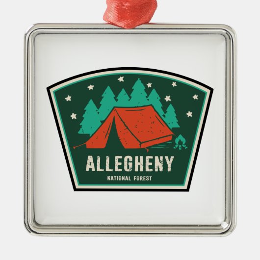 Allegheny National Forest Camping Metalen Ornament (Voorkant)