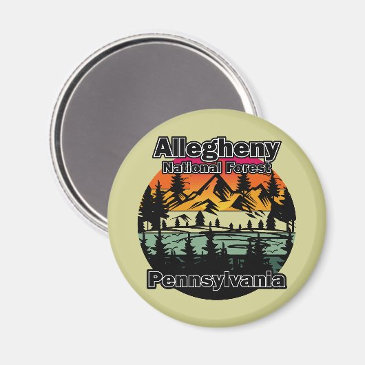  Allegheny National Forest Pennsylvania Magneet (Voorkant / Achterkant)