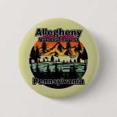Allegheny National Forest Pennsylvania Ronde Button 5,7 Cm (Voorkant)