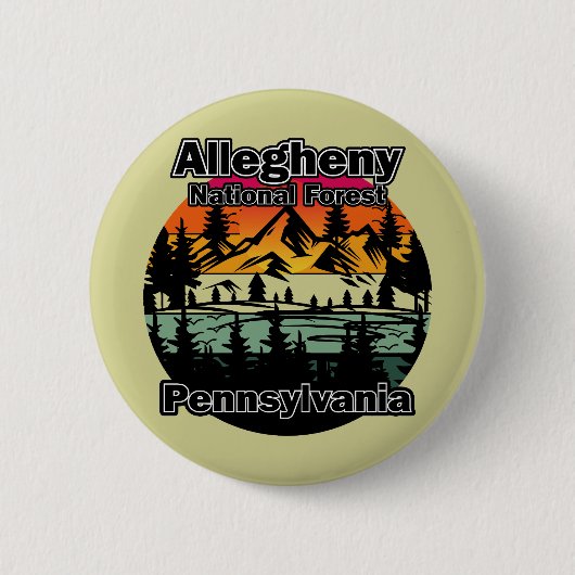  Allegheny National Forest Pennsylvania Ronde Button 5,7 Cm (Voorkant)