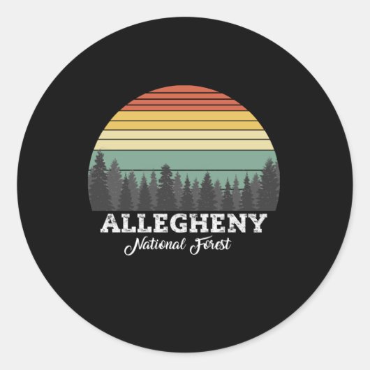 ALLEGHENY National Forest PENNSYLVANIA Ronde Sticker (Voorkant)