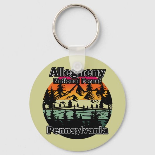 Allegheny National Forest Pennsylvania Sleutelhanger (Voorkant)