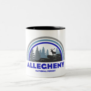 Allegheny National Forest Regenbooghert Tweekleurige Koffiemok