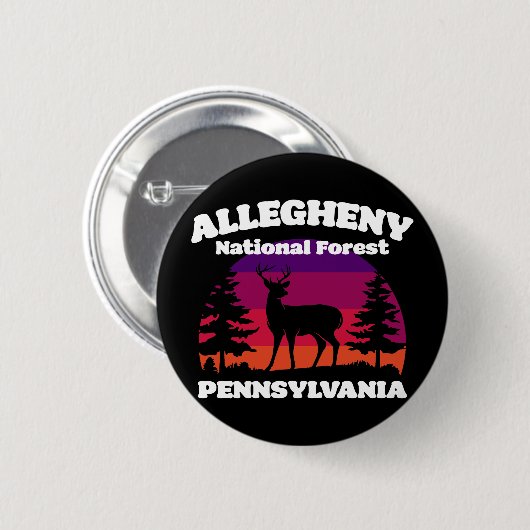 Allegheny National Forest Ronde Button 5,7 Cm (Voorkant /achterkant)