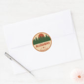 Allegheny National Forest Ronde Sticker (Envelop)