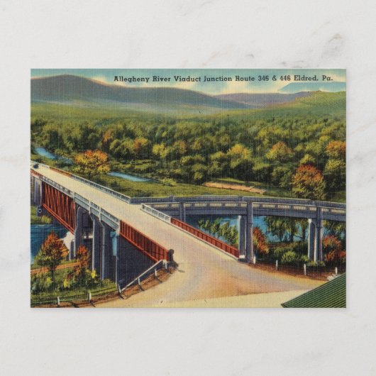Allegheny River Eldred, Pennsylvania Briefkaart (Voorkant)
